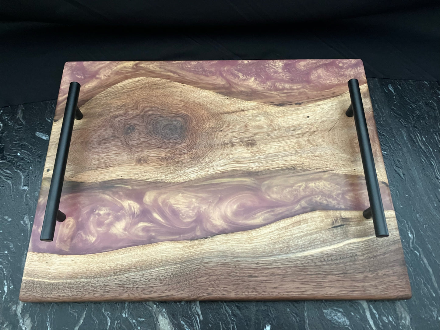 Rose Gold and Walnut Tray