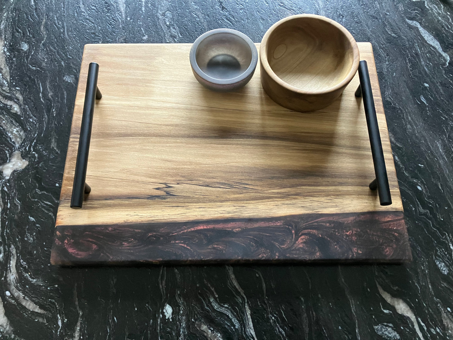 Rainbow Popular and Purple/Gold Colorshift Epoxy Serving Set