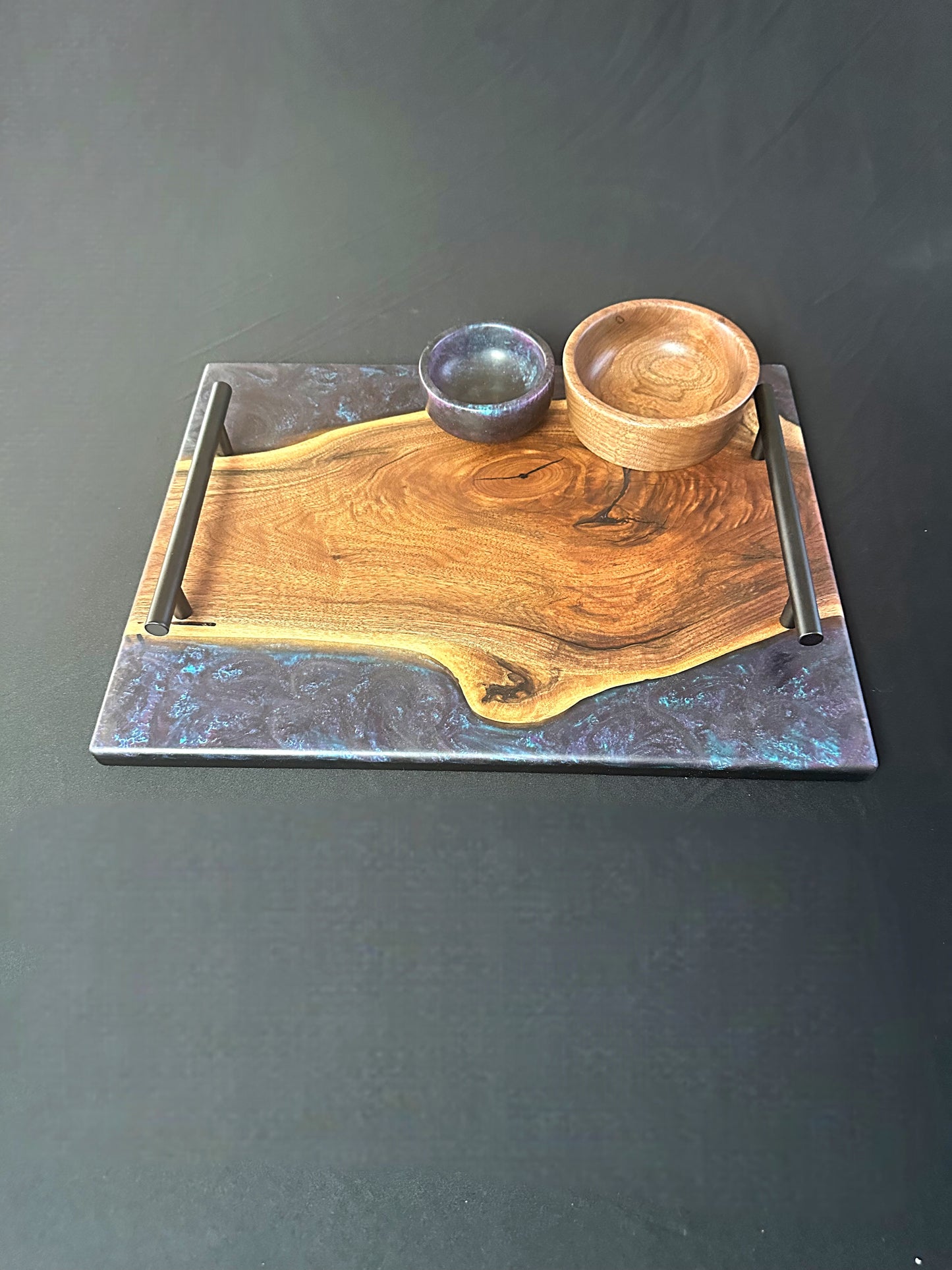 Walnut and Amabie Color Shift Serving Set