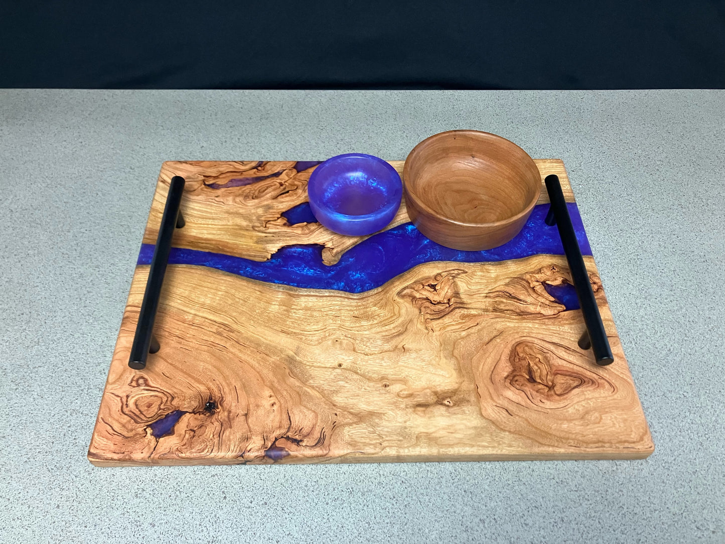 Cherry with Purple/Blue Shimmer Serving Set