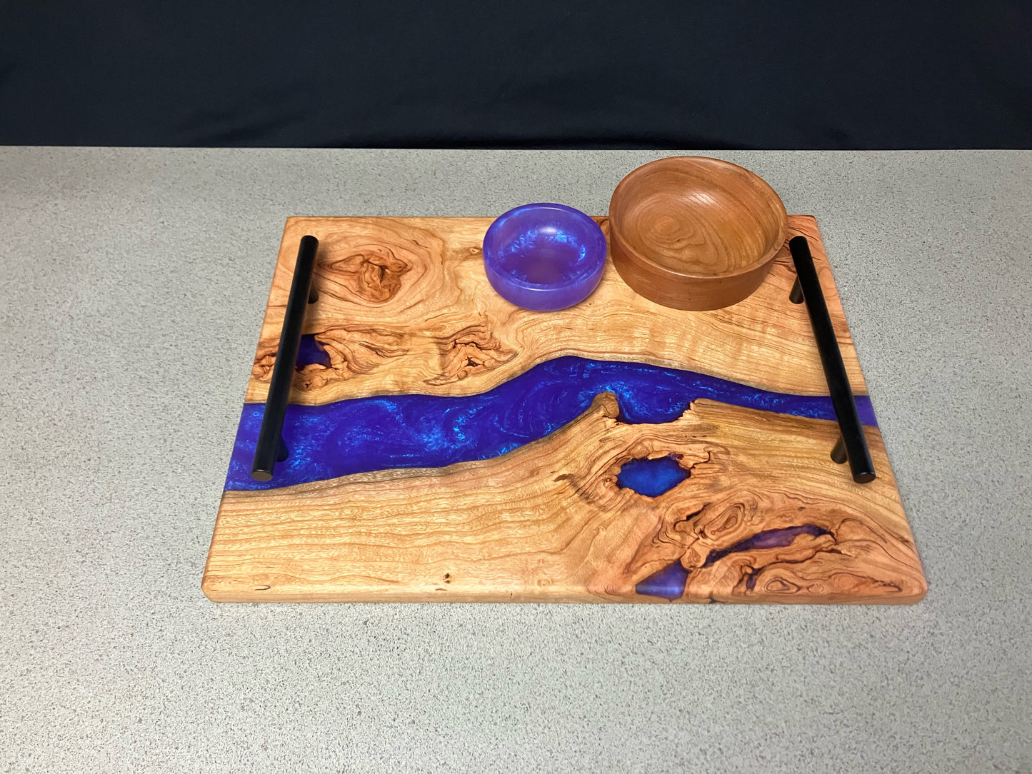 Cherry with Purple/Blue Shimmer Serving Set