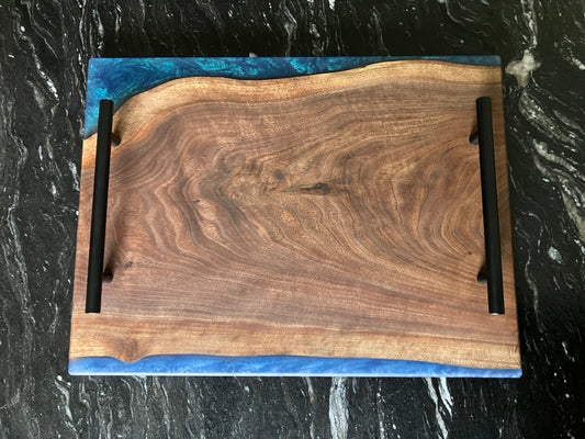 Walnut with Blue/Green Colorshift Tray